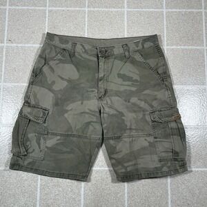 Wrangler Cargo Shorts‎ Camo Camouflage Patterned Utility Shorts Men's 34